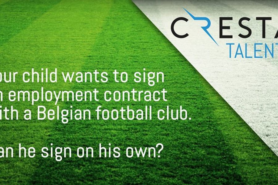 Can your child sign on his own an employment contract with a football club?