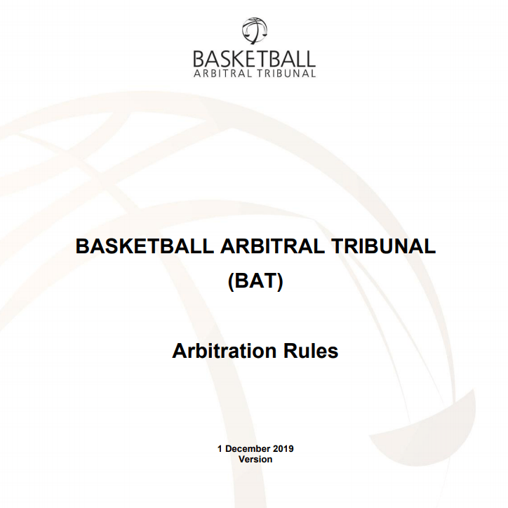 FIBA BAT issued an update of its procedural rule