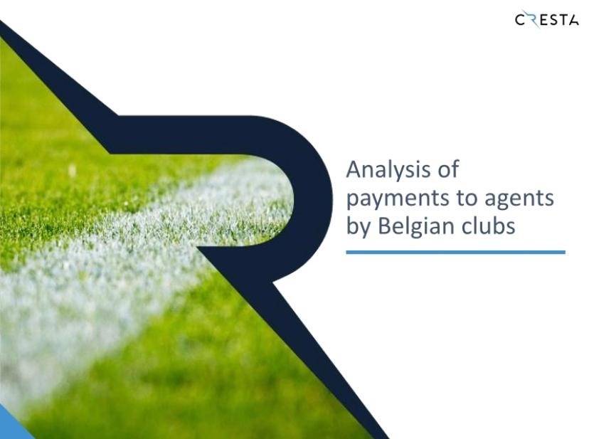 Analysis of payments to agents by Belgian clubs
