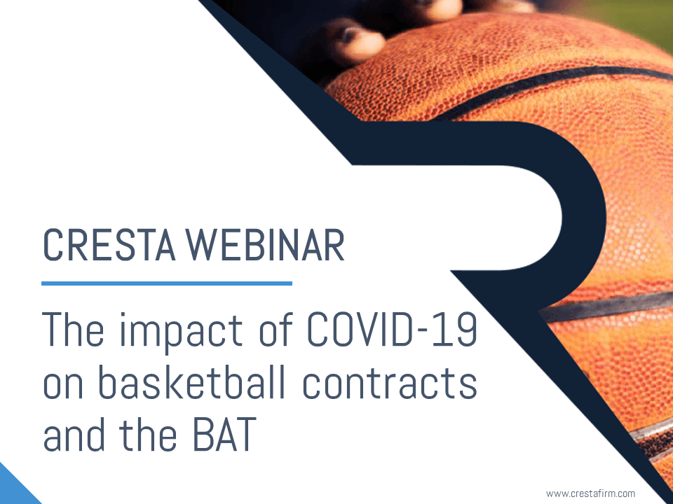 REPLAY – Webinar on the impact of COVID-19 on basketball contracts and arbitration with the BAT